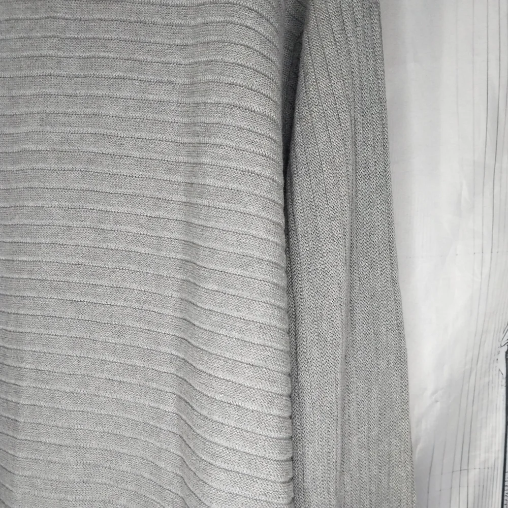 J.JILL gray wide ribbed open drapey cardigan sweater size XL Womens